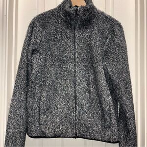 Uniqlo Black and White Teddy Jacket